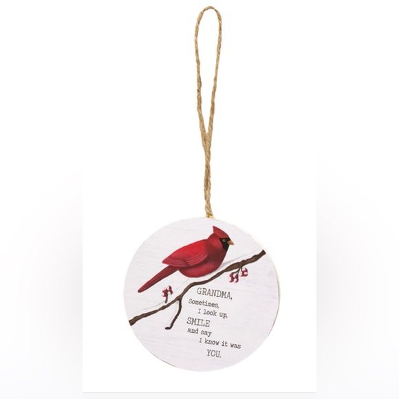 *Grandma Round Cardinal Ornament - Picture 12 of 12